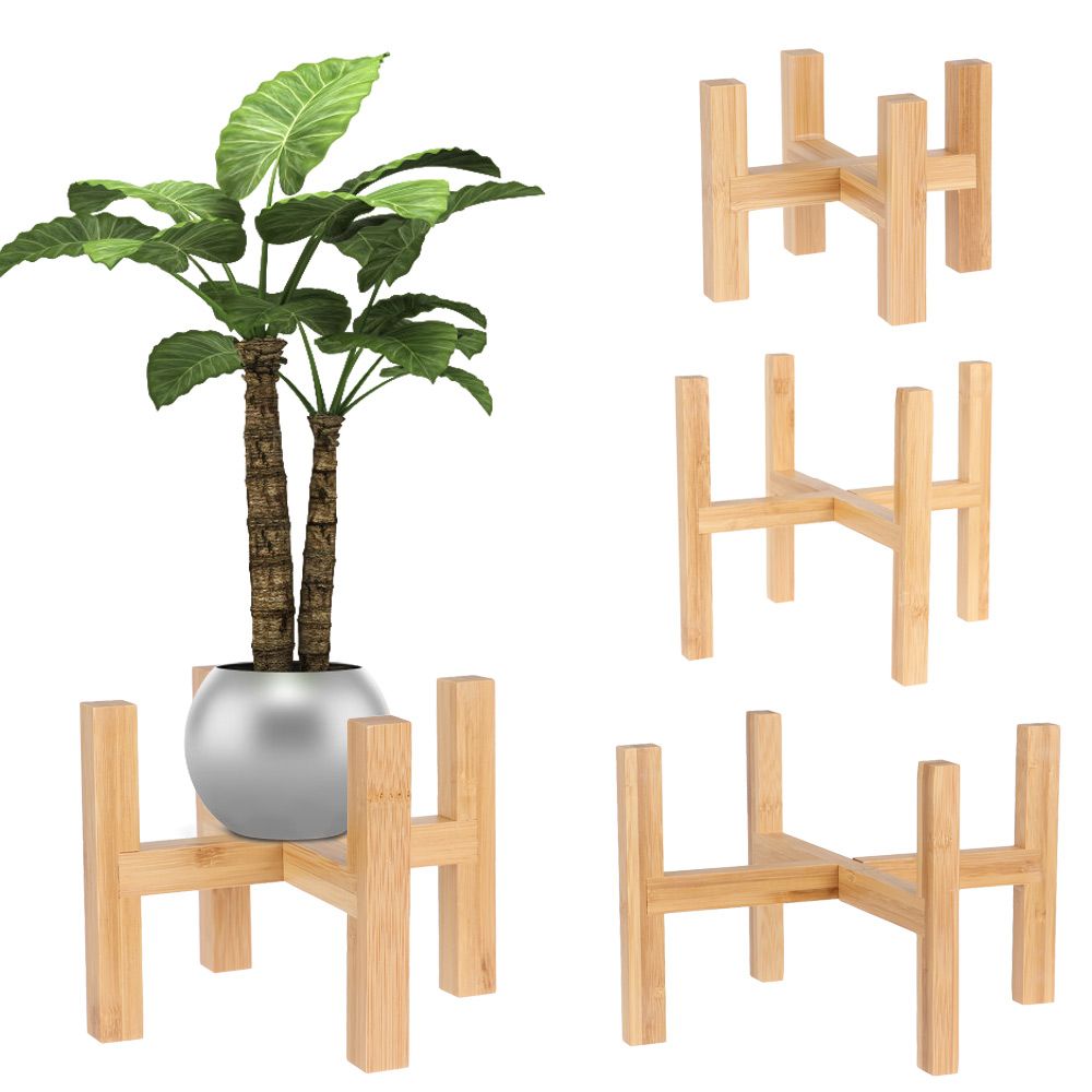 Bonsai Garden Stand - Bonsai Ekran Standı Bambu Tepsiler Zemin