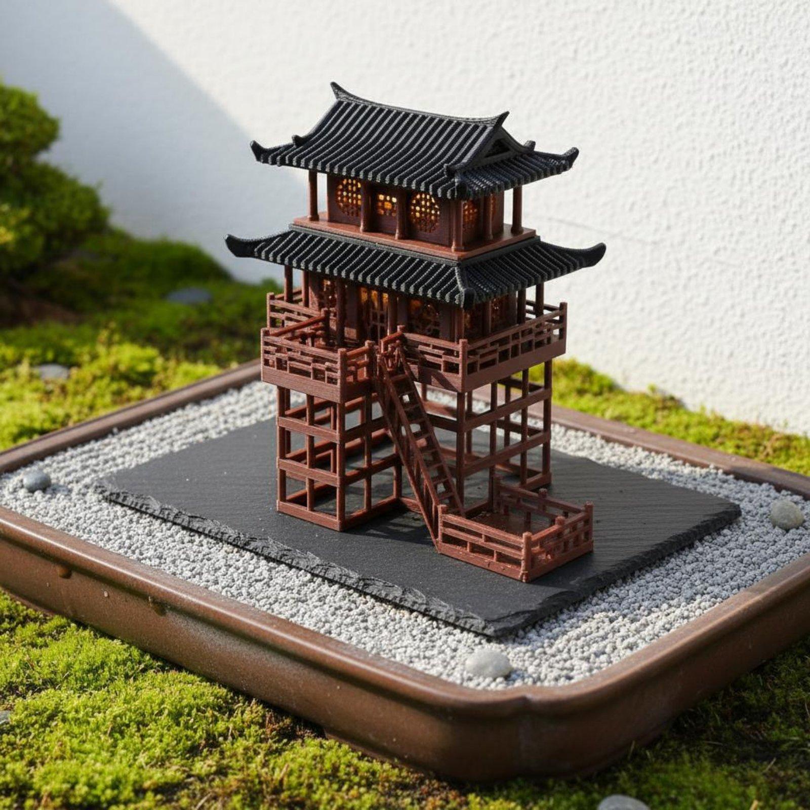 Bonsai Garden Usa - Bonsai Evi Masa Üstü Plastik Pagoda